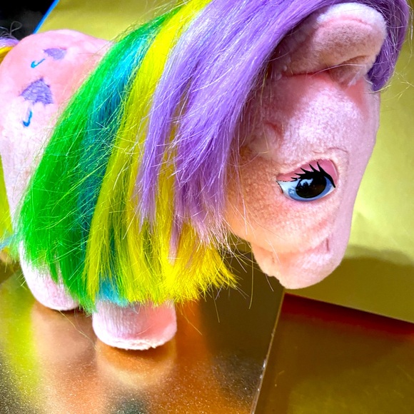 MY LITTLE PONY G1 VTG 1984 ORIGINAL HASBRO SOFTIES PARASOL RAINBOW PONY PLUSH - Picture 4 of 15